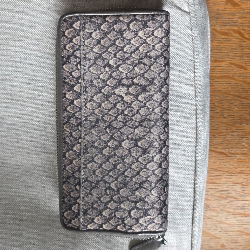 Coach Gray Snake Pattern Wallet - image 2